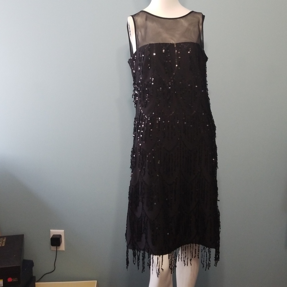 Flapper style david meister dress
